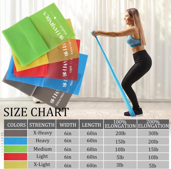 Professional Resistance Bands. Latex-Free, Work Out Bands, Stretch Bands for Working Out Women or Men, Exercise Bands Set for Physical Therapy - Image 2