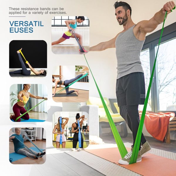 Professional Resistance Bands. Latex-Free, Work Out Bands, Stretch Bands for Working Out Women or Men, Exercise Bands Set for Physical Therapy - Image 3