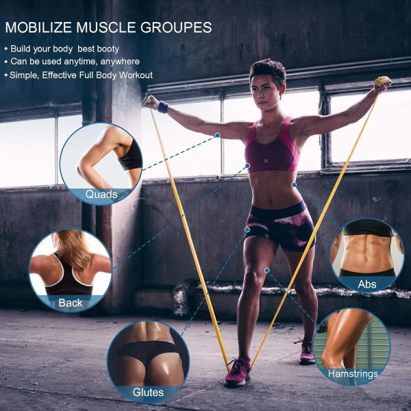 Professional Resistance Bands. Latex-Free, Work Out Bands, Stretch Bands for Working Out Women or Men, Exercise Bands Set for Physical Therapy - Image 5