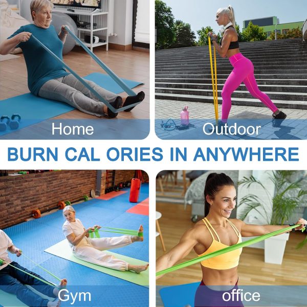 Professional Resistance Bands. Latex-Free, Work Out Bands, Stretch Bands for Working Out Women or Men, Exercise Bands Set for Physical Therapy - Image 6